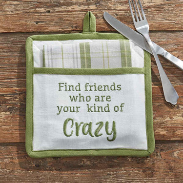 Find Friends Pocket Potholder Set of 2 Park Designs - The Fox Decor